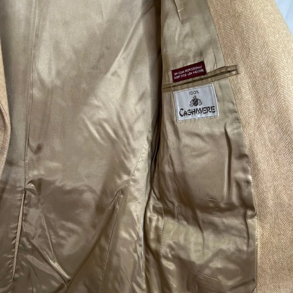 JOS A BANK Men’s Blazer sz 42R Jacket 100% CASHMERE Camel Brown Sport Coat Class